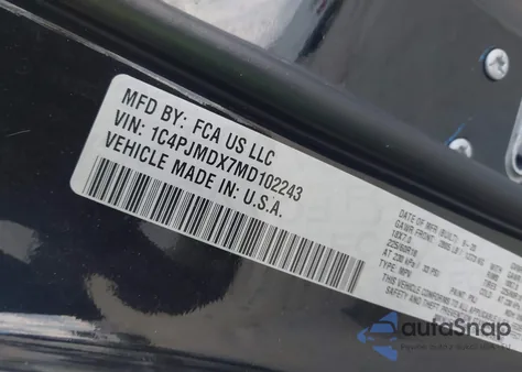 2021 Jeep Cherokee Limited 4X4 from USA, damaged, VIN 1C4PJMDX7MD102243